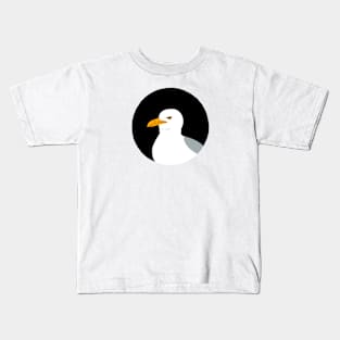 Annoyed Seagull in Circle Kids T-Shirt